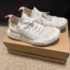 Women’s Adidas NMD R1 STLT Primeknit ‘White Clear Orange’